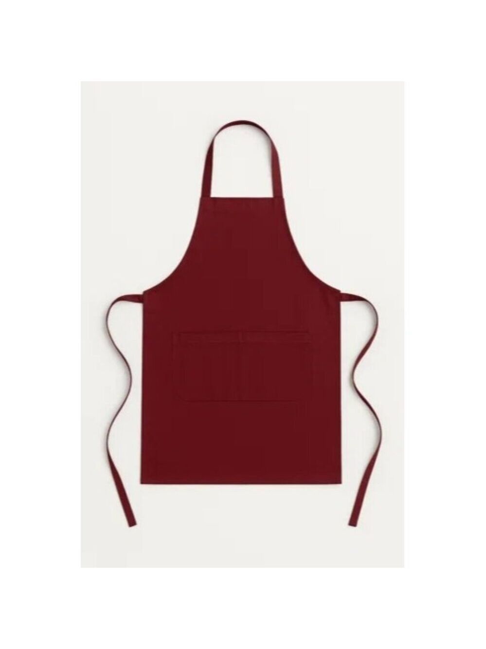 Burgundy Adjustable Apron with Pockets – Unisex Polyester Apron for Cooking, Cra